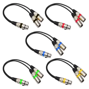 Yüksek kalite 2 in 1 Kirsite 3 Pin XLR kablo