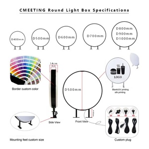 ป้ายไฟวงกลมอะคริลิคสองด้านแบบ LED สำหรับโฆษณา - Product Image 4