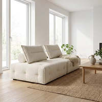 Canapé modulaire moderne en tofu compressé, canapé sectionnel minimaliste pour salon, petit appartement