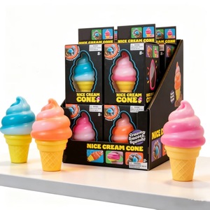 Portable Torch Ice Cream Cone Stress Toy Built-in Music Squeeze Kneading Vent <b>Fidget</b> Toy Unisex for Babies 0-24 Months - Product Image 4