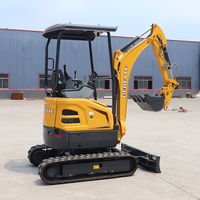 Excavator Mini Derette RT20 dengan Quick Coupler, Carrier Alat Multiguna, Mesin Diesel Kubota untuk Bucket Breaker dan Auger