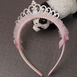 Accesorios para el cabello de corona para niñas pequeñas, abrazadera para el cabello con lazo de malla dulce y banda para el cabello para niños, diadema de corona para niñas - Product Image 2