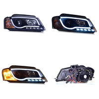 Pour Audi A3 2008-2012, ensemble de phares à LED avec guide de lumière DRL et projecteur bi-xénon