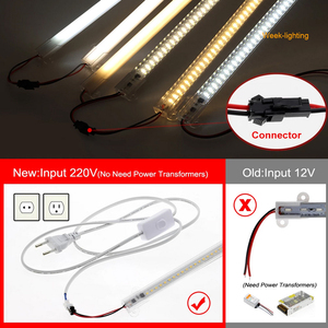 <span class=keywords><strong>LED</strong></span> de aluminio duro tira de luz de alto brillo 30cm/40cm SMD <span class=keywords><strong>LED</strong></span> tubo <span class=keywords><strong>fluorescente</strong></span> Bar industrias escaparate de la exhibición lámpara 220V AC - Product Image 4