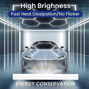 Lámpara de Techo LED Hexagonal Tipo Panal para Talleres de Detallado de Autos, Tiendas, Garajes, Sistema de Iluminación para Talleres - Product Image 3