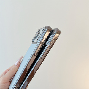 Coque de protection simple de couleur unie électroplaquée pour <span class=keywords><strong>iPhone</strong></span> 16 <span class=keywords><strong>Pro</strong></span> <span class=keywords><strong>Max</strong></span>, protection complète de l'objectif, coque de téléphone pour <span class=keywords><strong>iPhone</strong></span> 17 - Product Image 5