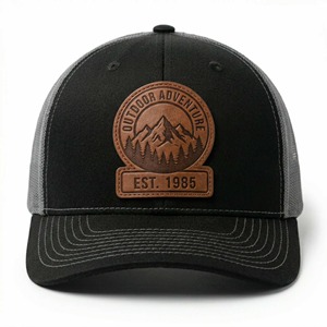 Maßgefertigte Leder-Patch <span class=keywords><strong>Basecap</strong></span> 6-Panel Zweifarbige Mesh-Rückseite <span class=keywords><strong>Snapback</strong></span> Outdoor Trucker Hüte Sportlicher Stil Unisex Sport Großbestellung - Product Image 3