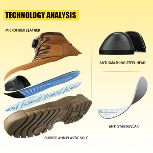 Scarpe Antinfortunistiche con Punta in Acciaio, Impermeabili, Antiurto, Antiperforazione, Leggere, Comode e Resistenti all'Usura - Product Image 2