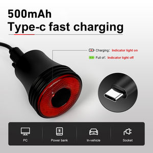 Cyclami ไฟท้าย NQY125สำหรับจักรยานเสือหมอบเสือภูเขากันน้ำแฟลชด้านหลังอัจฉริยะตรวจจับได้แบตเตอรี่ ABS วัสดุด้านหลัง - Product Image 6