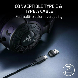 <span class=keywords><strong>Auriculares</strong></span> Razer Kraken V4 X Wired Gamer, <span class=keywords><strong>auriculares</strong></span> <span class=keywords><strong>originales</strong></span> para juegos con controladores de 40 mm tipo C y cable tipo A para PC Mac <span class=keywords><strong>PS5</strong></span> - Product Image 6
