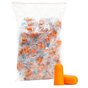 Bouchons d'oreilles en mousse couleur orange 22 SNR, réduction du bruit pour le sommeil, le travail, les études, protection anti-ronflement - Product Image 1