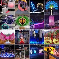 Décorations lumineuses LED 3D imperméables en forme de lune pour centre commercial, parc, rue, hôtel, plaza, design Senzhao