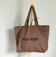 Sacs fourre-tout surdimensionnés avec logo personnalisé, en toile de coton, réutilisables, durables, grands sacs de courses, sacs sportifs pour le yoga et le pilates