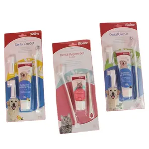 Kit de brossage des dents de chien, brosse à dents et à dents pour animaux domestiques, ingrédients de qualité supérieure, pour améliorer la santé dentaire