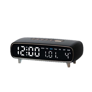 Réveil LED de luxe Huayang 2819 avec minuterie, 3 niveaux de luminosité, sortie USB, lumière d'ambiance, cadeau pour la maison - Product Image 5