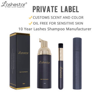 Botella de champú para lavado de pestañas, botella de espuma para limpieza facial, color rosa y verde, 50ml - Product Image 6