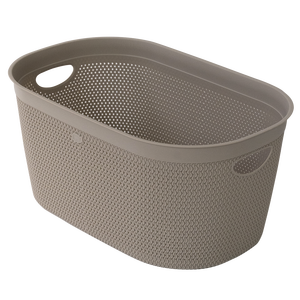 Panier Intreccio L Taupe 570x370x275mm en PP Durable pour Rangement de Vêtements de Salle de Bain - Product Image 3