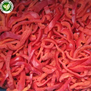 Cabe paprika sayuran Cina IQF harga ekspor merah beku 10 Kg safron bulat mentah dapat dimakan SD lada segar