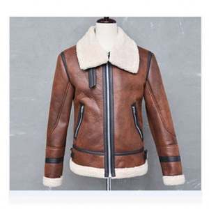 Chaqueta de Cuero de Alta Calidad 2024, Chaqueta de Motociclista Estilo <span class=keywords><strong>Vaquero</strong></span> con Cinturón - Product Image 6
