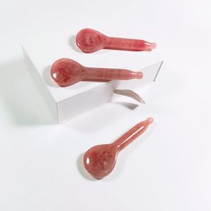 Vente chaude Terahertz Guasha <span class=keywords><strong>Shua</strong></span> Rose Bouddha Pierres Corps Fraise Quartz <span class=keywords><strong>Gua</strong></span> Sha Cuillère - Product Image 3