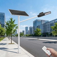 Lampes solaires d'extérieur 200W, lampadaire solaire intégré, lampes solaires tout-en-un, étanches IP66, JKC-YF-200W