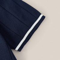 Pull tricoté pour homme à manches courtes, texture côtelée, coupe ajustée décontractée, anti-boulochage, anti-plis, mode été, ODM