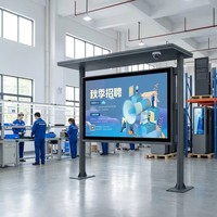 Kiosco Digital para Exteriores con Pantalla LED de Tubo para Publicidad a Todo Color, IP65, para Eventos, Edificios, Parques y Escuelas