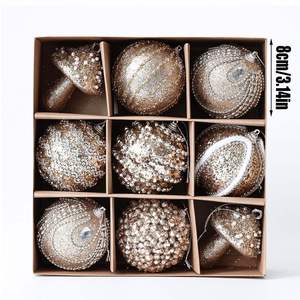 Décorations de Noël créatives scintillantes pour arbre de Noël, ensemble de boules en mousse transfrontalières pour fêtes de fin d'année - Product Image 2