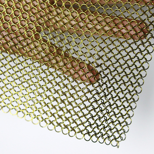 Cloison de plafond en maille de fil d'acier tissé, rideau décoratif en maille annulaire, plaque de maille pour décoration de bâtiment - Product Image 4