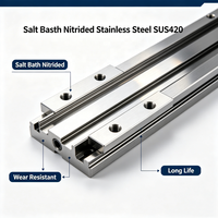 Rails de guidage linéaires en acier inoxydable nitrué SUS420 pour bain de sel |   Rails de haute précision résistants à l'usure pour machines CNC avec électroérosion à fil
