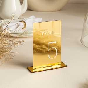 Gold Arch Acrylic <b>Table</b> Numbers 1-10 Wedding Centerpiece Decor Modern Guest Party Sign Reception <b>Table</b> Decor Signs - Product Image 6