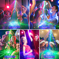 Projecteur de scène à 21 lentilles DMX pour DJ, lumières de fête activées par le son, laser DJ pour discothèque, bar, éclairage de fête de Noël