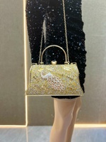 Bolsos de Noche de Lujo para Mujer 2026, Bolso de Mano Brillante con Cristales, Bolso de Fiesta con Cadena, Bolso Vintage con Pedrería para Mujer