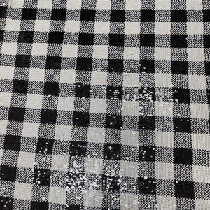 Vải Sequin Họa Tiết Kẻ Sọc Đỏ Đen Thêu Toàn Bộ Vải Tuyn Sang Trọng Thiết Kế Giá Rẻ Cho Váy Thời Trang Cao Cấp - Product Image 2