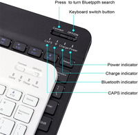 Clavier mécanique intelligent ultra-fin avec interrupteurs à ciseaux, rétroéclairage RGB, 78 touches, sans fil USB, mini, pour iPad, tablettes Android et autres appareils