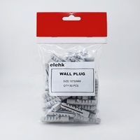 Chevilles murales en nylon Elehk Trade Pack 5mm 6mm 8mm 10mm anti-rotation pour béton, brique et plaques de plâtre