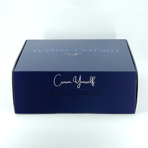 Boîtes <span class=keywords><strong>d</strong></span>'emballage pour chapeaux Fedora en carton ondulé avec poignée, personnalisables avec logo, pour vêtements et accessoires de mode - Product Image 4