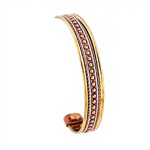 Brazalete de Cobre y Latón Chapado en Oro Tradicional Hecho a Mano, Joyería Clásica de Moda para Mujer, para Fiestas de Compromiso, Regalos - Product Image 4