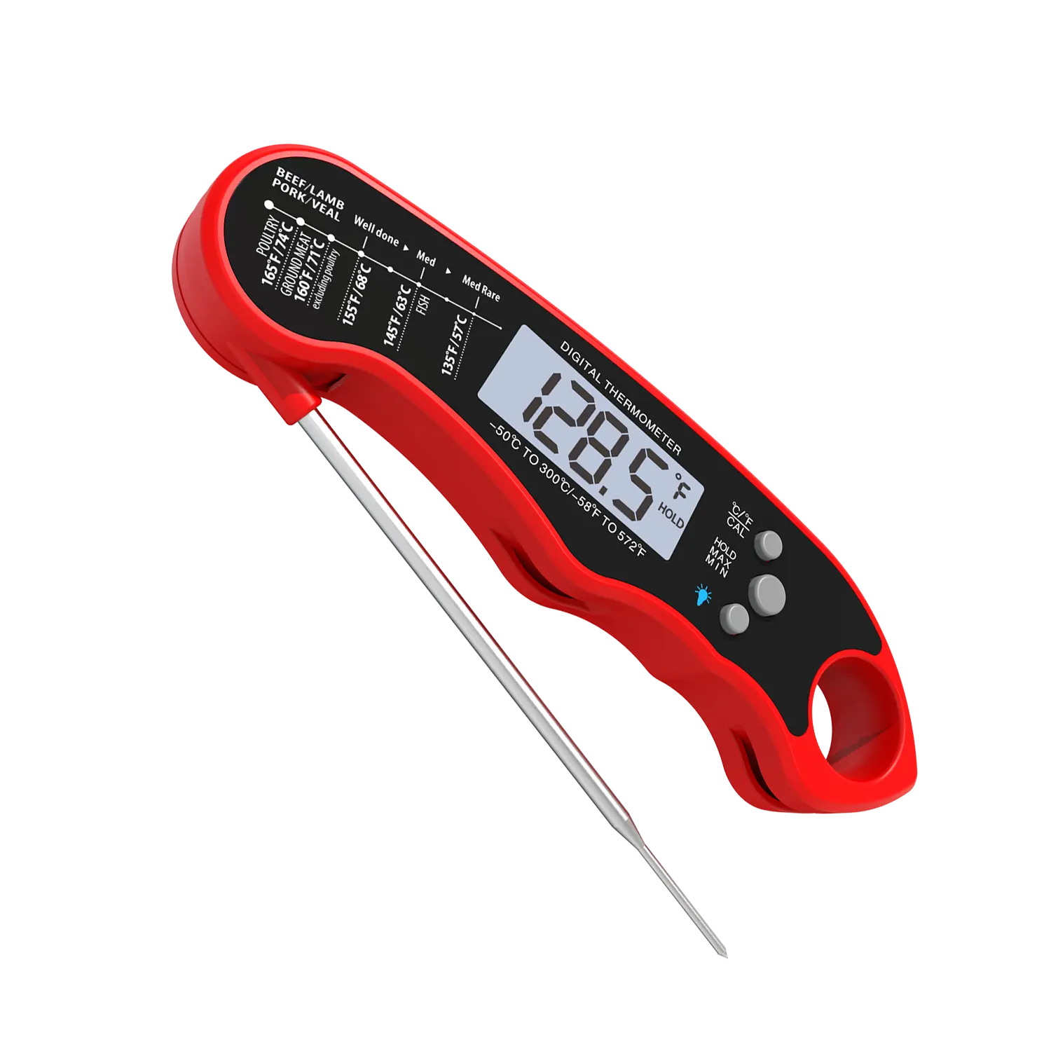 Snelle Reactie Digitale Waterdichte Vlees Vloeibaar Voedsel Thermometer Voor Koken Bbq Grill Met Backlight