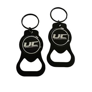 Porte-clés personnalisé en métal pour vin et bière, décapsuleur en forme de bouteille avec votre propre logo - Product Image 1