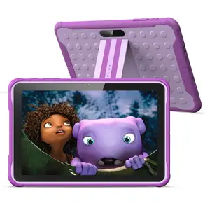 K10 purple children learning tablet Pc 10.1 inch 2G+64G with 6000 mAh Educational Tablet For Kids tablet pc With Case
