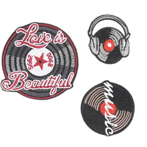 Personalized Hip Hop Rock music player Instrument Decal Embroidery Badge Patch Sewing supplies Sew clothing torn patches