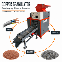Machine de recyclage de fil de cuivre ACCE, à moteur, haute capacité 80-100 kg/h, certifiée CE, granulateur de câbles, recyclage de fils torsadés