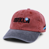 Gorra de Béisbol de 6 Paneles, Estilo Vintage, 100% Algodón, con Logotipo Bordado Personalizado, sin Estructura, de Algodón Lavado y Desgastado, Tipo Dad Hat