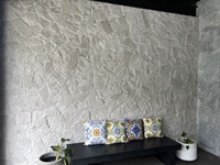 Revêtement mural en pierre empilée en pierre calcaire blanche naturelle