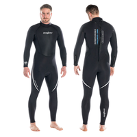 DIVESTAR desain kustom baru pakaian selam ritsleting belakang lengan panjang tahan air Neoprene 3mm untuk pria