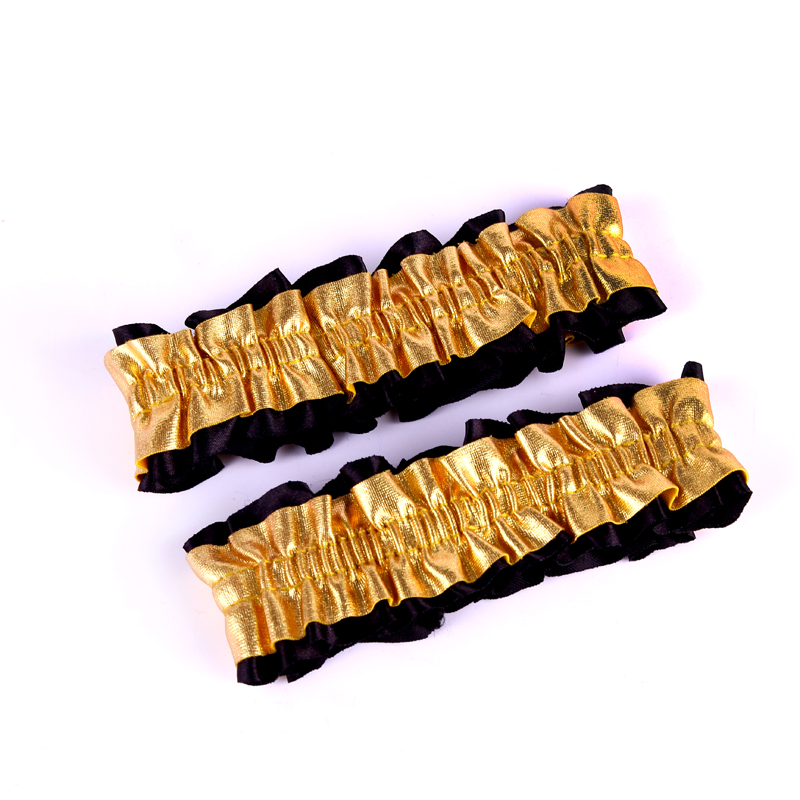 Cheap butyl fabric with single ruffle mini bride a garter longbow decorate the bride's garter