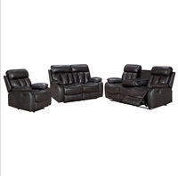 Fauteuil inclinable manuel HOMERS, fauteuil inclinable, canapé simple avec massage, chaleur et soutien lombaire pour les salons