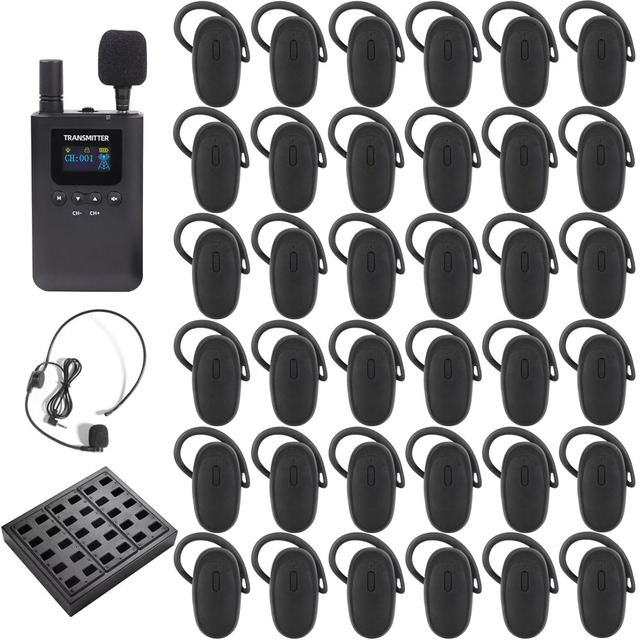 Wireless Audio Radio Tour Guide System, Headset Microphone System, Headphone for School Conference Simultaneous Interpretation