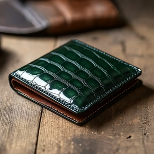 <span class=keywords><strong>Portafoglio</strong></span> in pelle corta personalizzato di fascia alta <span class=keywords><strong>verde</strong></span> scuro in vera pelle portafogli per gli uomini - Product Image 2